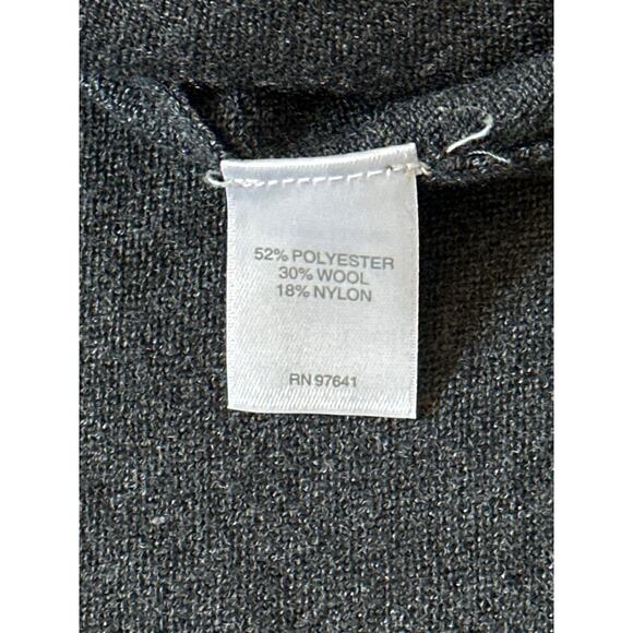 J Jill Wool Blend Longline Cardigan Sweater Gray Pockets Open 3 Button Detail XL - Picture 12 of 14